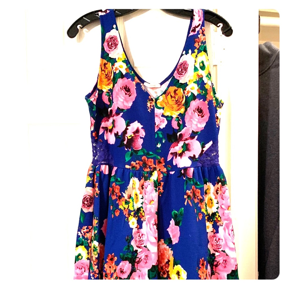 🌸Soprano Bright Blue Floral Dress